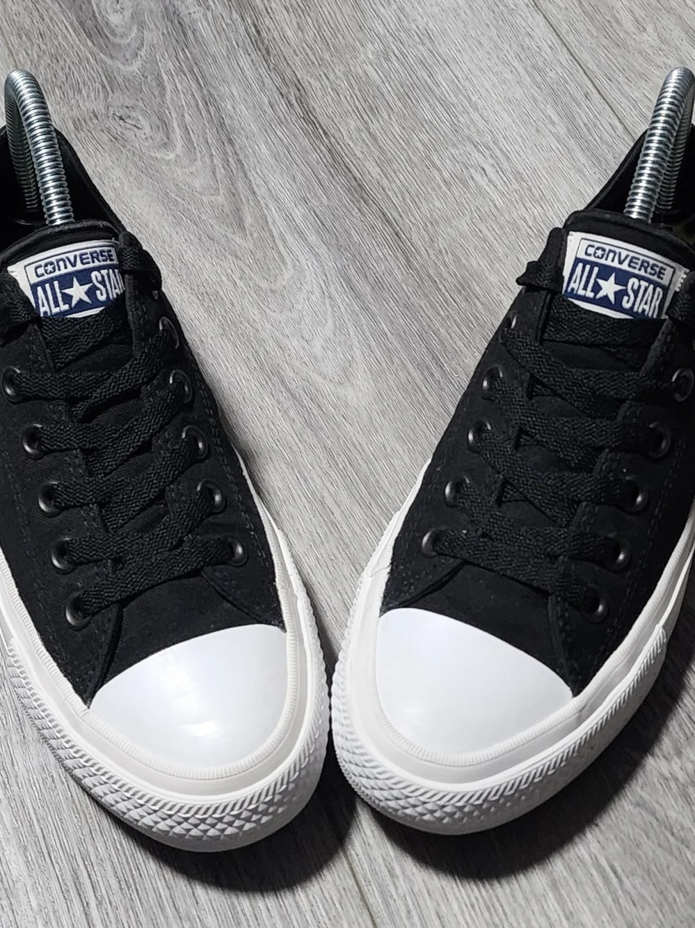 Converse Chuck Taylor All Star II Low Top Sneakers Black W/ Lunarlon  Womens 8 - Picture 2 of 8